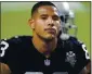 ?? JEFF BOTTARI — AP ?? Raiders tight end Darren Waller had 107 receptions for 1,196 yards and nine touchdowns this season.