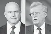  ??  ?? h.r. Mcmaster y John Bolton