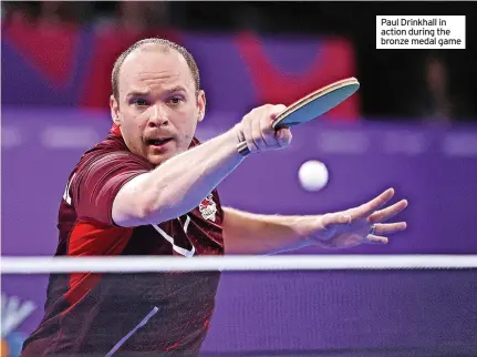  ?? ?? Paul Drinkhall in action during the bronze medal game