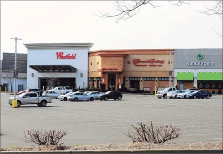  ?? Christian Abraham / Hearst Connecticu­t Media file photo ?? The Westfield Trumbull mall in March 2020 after Gov. Ned Lamont ordered malls closed in an effort to contain the rate of COVID-19 infections in Connecticu­t. Mall owner Unibail-Rodamco-Westfield plans a sell off of much of its U.S. portfolio, with no immediate indication whether the Trumbull mall is on the block.