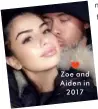  ??  ?? Zoe and Aiden in 2017