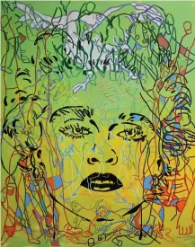  ?? ?? Madonna - acrylique sur toile 100 x 81 cm - 2023 © Guyomard