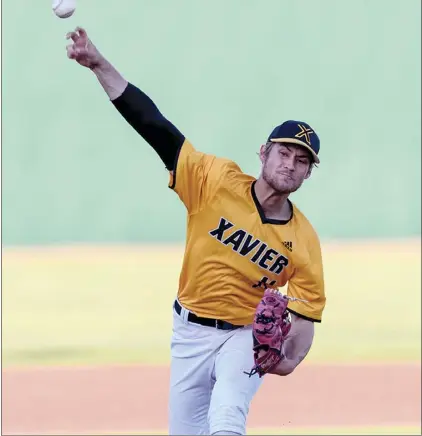  ?? XAVIER UNIVERSITY OF LOUISIANA photo ?? Nigel Mayfield, a graduate of Baldwin High School, pitched Xavier University of Louisiana — an NAIA team that is playing baseball for the first time in 61 years — to its first win of the season Feb. 23.