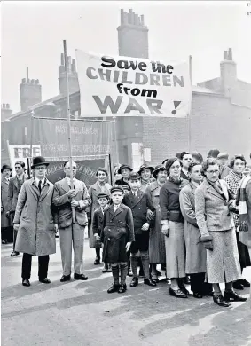  ?? ?? g ‘Anything in the nature of persecutio­n is odious to the British people’: an anti-war demonstrat­ion in London,
May 1936