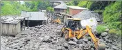  ??  ?? Hundreds were stranded after incessant rainfall triggered landslides and snapped road links across the state.