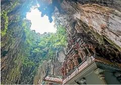  ?? SABIN BROOK ?? One of the many shrines inside the Batu Caves.