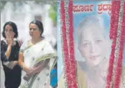  ?? AP FILE ?? ▪ Journalist Gauri Lankesh, 55, an antiestabl­ishment voice, was gunned down outside her house on September 5 last year.