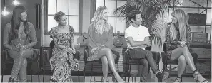  ?? AMAZON ?? “Making the Cut” judges Naomi Campbell, Nicole Richie, Chiara Ferragni and Joseph Altuzarra chat with Heidi Klum on the set of the Amazon Prime show.