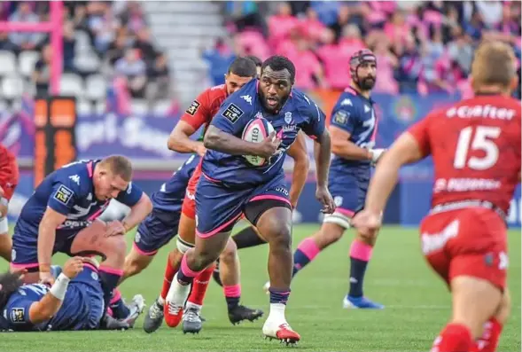  ?? Photo: Planet Rugby ?? Fijian-born Stade Francais tighthead prop Luke Tagi in action during the French Top 14 competitio­n.