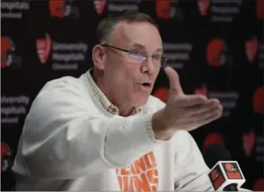  ?? TONY DEJAK — THE ASSOCIATED PRESS FILE ?? Browns general manager John Dorsey has turned the Browns roster over to the point where the head coaching job is not one that most candidates would shy away from.