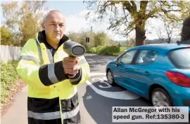  ?? ?? Allan McGregor with his speed gun. Ref:135380-3