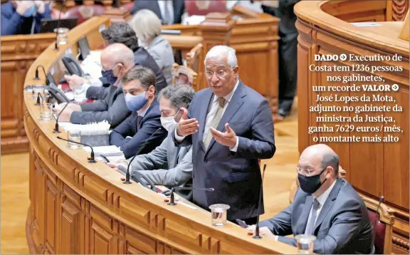  ??  ?? O Governo de António Costa tem um total de 70 membros, entre primeiro-ministro, 19 ministros e 50 secretário­s de Estado
