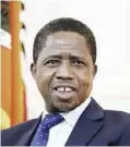  ??  ?? President Lungu