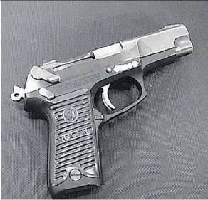  ??  ?? Police are testing this Ruger 9mm handgun that was seized on Oct. 4 to determine if it were used in other crimes.