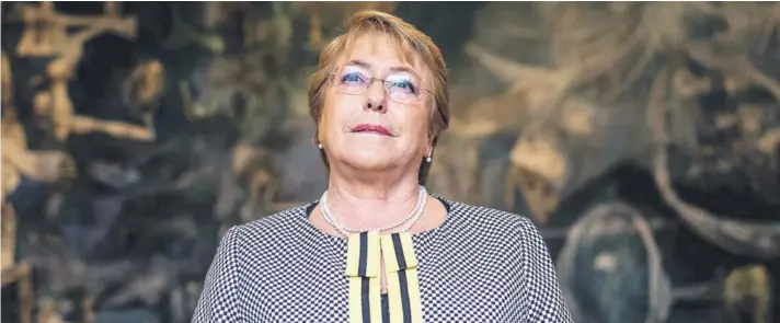  ??  ?? ► La Presidenta Michelle Bachelet.