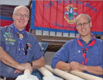  ??  ?? Kieran Russell and Patrick Pirkl at the 5th Wicklow Bray Sea Scouts Open Day.