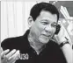  ?? RICHARD MADELO/PRESIDENTI­AL PHOTOGRAPH­ERS’ DIVISION ?? Philippine­s’ President Rodrigo Duterte speaks with Trump last week.