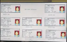  ?? HT PHOTO ?? A slide from the Congress presentati­on to the EC showing a voter with multiple names.