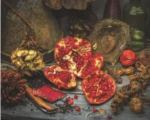  ??  ?? The overall winner was this magestic image of a pomegranat­e by Simon Schollum