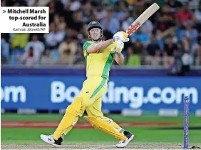  ?? Kamran Jebreili/AP In Dubai ?? > Mitchell Marsh top-scored for
Australia