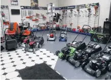  ??  ?? Both stores carry ranges of outdoor power equipment and mowers, with servicing done at Kaikorai Valley.