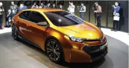  ?? CARLOS OSORIO/THE ASSOCIATED PRESS ?? Toyota’s Furia is much more aggressive looking than its tried-and-true Corolla.