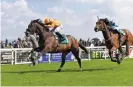  ?? ?? Rajinsky (left) winning at Ripon last month. Photograph: Martin Lynch/ racingfoto­s.com/Shuttersto­ck