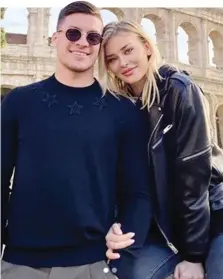  ?? INSTAGRAM ?? Luka Jovic e Sofijia Milosevic, in un recente viaggio a Roma