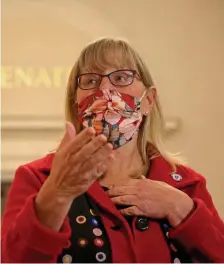  ?? STuART cAHiLL / HERALD sTAff fiLE ?? PROTECTION­S: Senate President Karen Spilka said in a statement this week the chamber ‘remains firmly committed’ to protecting reproducti­ve freedoms and looks forward to ‘acting promptly.’