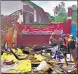 ?? AP ?? Rescuers at a school damaged by earthquake in Indonesia.