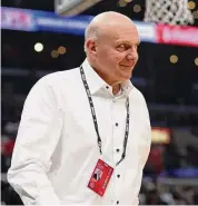  ?? Raul Romero Jr./Associated Press ?? Los Angeles Clippers owner Steve Ballmer walks across the court during the first half against the Detroit Pistons on Nov. 17 in Los Angeles.