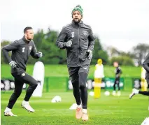  ?? STEPHEN McCARTHY/ SPORTSFILE ?? David McGoldrick during a Republic of Ireland training session at the FAI National Training Centre in Abbotstown yesterday