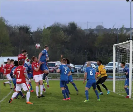  ??  ?? Raffaele Cretaro scores the equaliser for Sligo Rovers. Pic: Hugh de Paor.