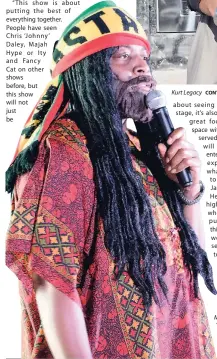  ?? FILE ?? Majah Hype as one of his characters, ‘Ras’, during his last performanc­e in Jamaica.