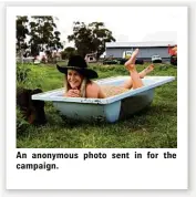  ?? PHOTO: EMMA CROSS PHOTO: DANNIKA BONSER ?? LAID BARE: Ben Brooksby, creator of The Naked Farmer, at St Helens Plains, with underwear he sells and donates to charity. Ben Brooksby, the original Naked Farmer. An anonymous photo sent in for the campaign.