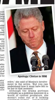  ?? ?? Apology: Clinton in 1998