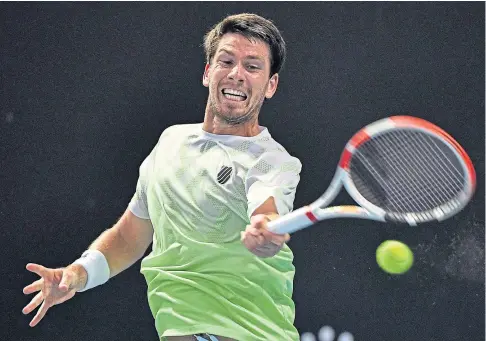  ??  ?? WINNER: Cameron Norrie during his Australian Open first-round win over fellow Brit Dan Evans at Melbourne Park.