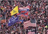  ?? Associated Press ?? People listen as President Donald Trump speaks during a rally in Washington on Jan. 6.