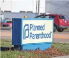  ?? ROBERT SCHEER/INDIANAPOL­IS STAR ?? Planned Parenthood locations across the country have altered their services offered in recent months, including in Alabama and Georgia.