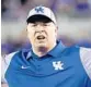  ?? ANDY LYONS/GETTY IMAGES ?? Coach Mark Stoops has Kentucky fans fired up about football for a change.