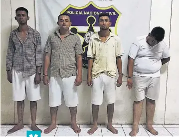  ??  ?? Mayores. Tres por disparos al aire y uno por extorsión.