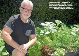  ??  ?? Turangi resident, Clint Green, is finally starting to feel like himself after catching legionnair­es disease, from potting mix, in mid-January.
PHOTO: STEPH RANGI/STUFF