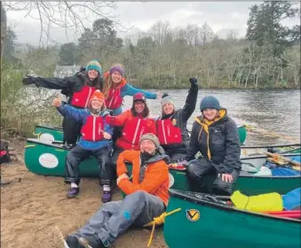  ?? ?? The adventurer­s on their Great Glen Canoe Challenge.