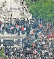  ??  ?? A social justice rally at Place de la Republique in Paris.
AFP