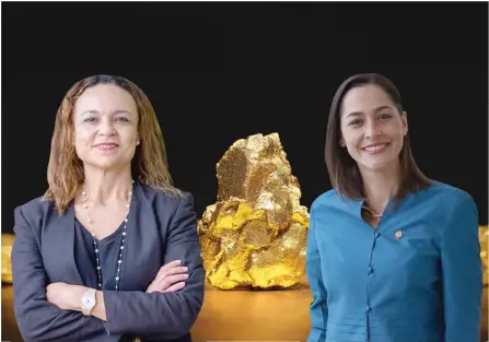  ?? Andrea Meza, ministra de Ambiente, y María Inés Solís, del PUSC, difieren sobre la minería en Costa Rica. Elaboració­n propia/La República ??