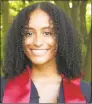  ??  ?? Iyanna Latimer, 22, of Danbury, is the first in her family to graduate from college and earned a degree from University of Maryland.