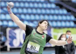  ?? AGENCIAS ?? Belén Toimil, en acción, durante el Campeonato de España de peso.