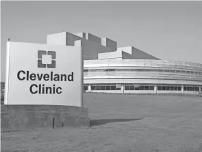  ?? CLEVELAND CLINIC CENTER FOR MEDICAL ART AND PHOTOGRAPH­Y ?? The Cleveland Clinic has received by far the most money from a federal program approved last year to help health-care providers impacted financially by the COVID-19 pandemic.