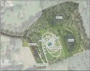  ?? Town of Newtown ?? An overhead rendering of the proposed Sandy Hook memorial, which will be the subject of a final public forum on Monday.