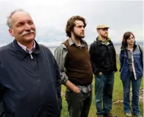  ?? NATASHA FILLION FILES ?? Retired Concordia teacher Dennis Murphy — shown with Alex Murphy, Steven McLeod and Megan Findlay while on a tour of the quarantine island Grosse Île — passed away on Tuesday. He was 72.